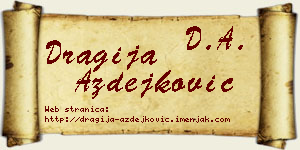 Dragija Azdejković vizit kartica